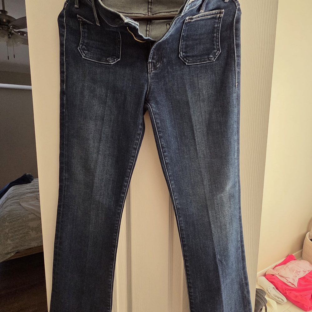 MOTHER Dark Blue Boot Cut Jeans